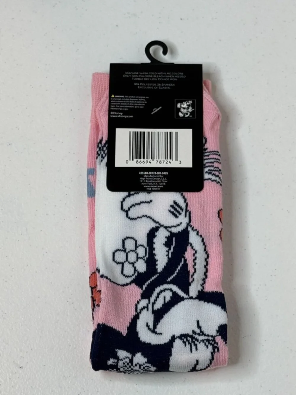 Disney Minnie Mouse Hula Hula Crew Socks NWT
